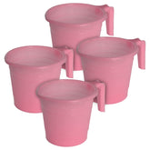Heart Home Multiuses Lightweight, Unbreakable Strong Plastic Bathroom Mug, 2 Litre- Pack of 4 (Pink)-50HH0872